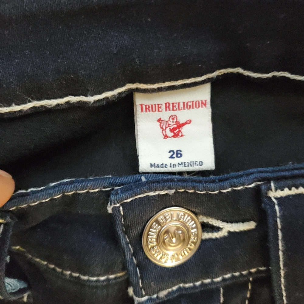 Women's True Religion Blue Jeans Size 26 - Picture 2 of 5